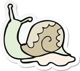 sticker of a cartoon snail