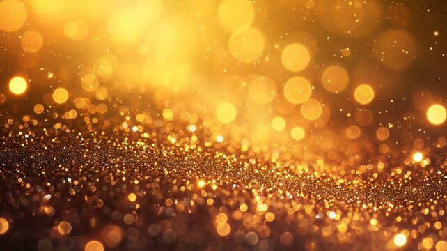 a photo of an abstract sparkley golden background, AI Generative