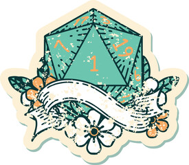 natural one d20 dice roll illustration