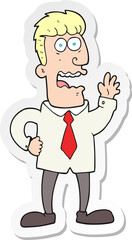 sticker of a cartoon businessman