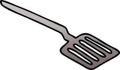 quirky gradient shaded cartoon spatula