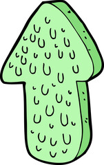 cartoon slimy arrow symbol