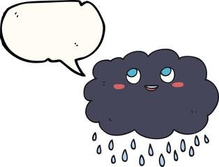 speech bubble cartoon raincloud