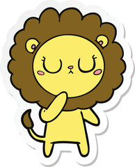 sticker of a cartoon lion