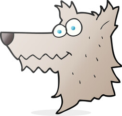 cartoon wolf head
