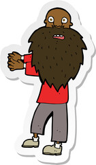 sticker of a cartoon bearded old man