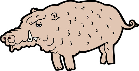 cartoon hog
