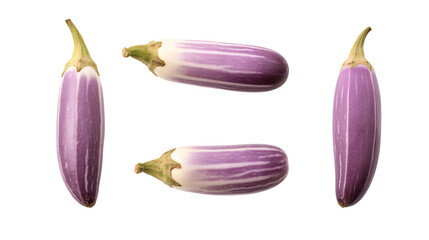 Eggplant Selection, Essential for Vegan Cuisine, Farm-to-Table Delights - Transparent Background