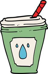 cartoon doodle juice bar drink