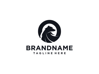 Simple Wolf logo design illustration. wolf logo vector design