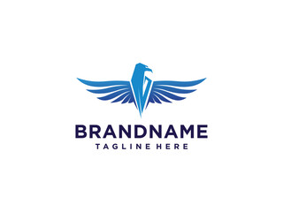 phoenix head logo design vector