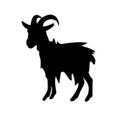Goat silhouette icon symbol