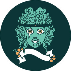 orc barbarian character face icon