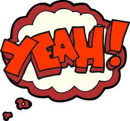 yeah! thought bubble cartoon shout