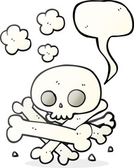 speech bubble cartoon pile of bones