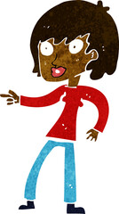 cartoon woman pointing
