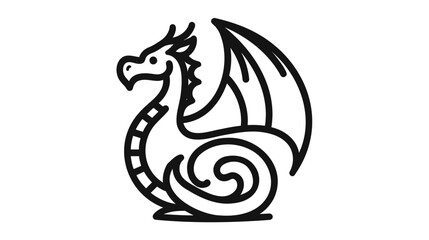 Dragon icon vector illustration design on white background