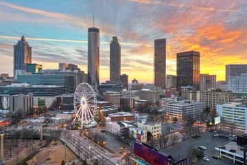 Cercles muraux Etats Unis Atlanta, Georgia, USA Downtown Skyline