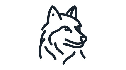 Wolf head icon design. vector illustration on white background.