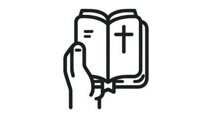 Bible icon isolated on white background