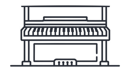 Piano vector illustration on white background