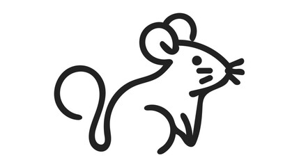 mouse icon, rat, mice vector illustration on white background