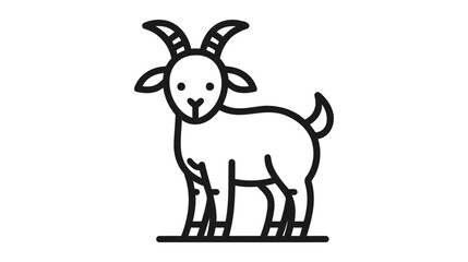 goat animal icon vector illustration on white background