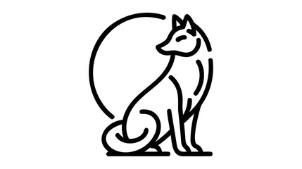 Wolf icon design. vector illustration on white background.