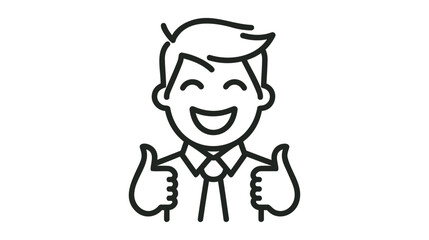 happy man vector illustration on white background