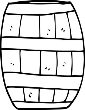 recommend clip art: line drawing cartoon of a barrel