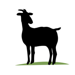 Goat vector icon silhouette