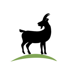 Goat vector icon silhouette