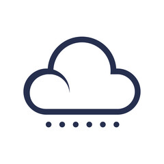 elegant cloud dots computing vector logo design