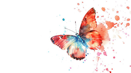 Naklejka premium butterfly watercolor style 