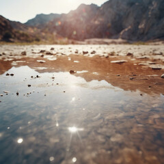Ausgetrockneter See durch Klimawandel