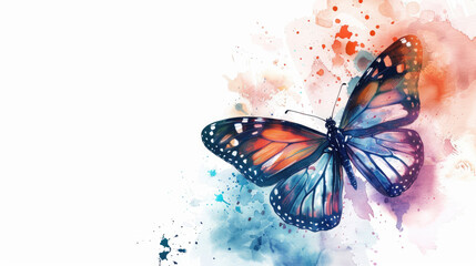 Fototapeta na wymiar butterfly watercolor style 