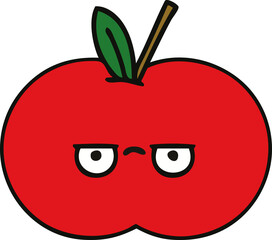 cute cartoon red apple