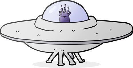 cartoon flying saucer © lineartestpilot
