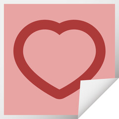 heart symbol graphic square sticker