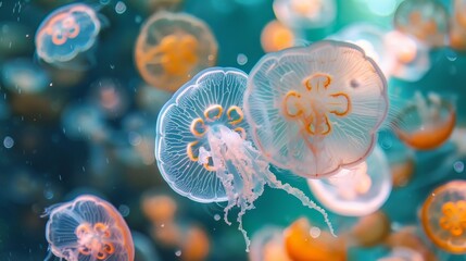 jellyfish swimming in the sea