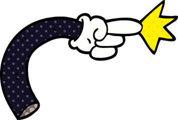 cartoon doodle arm gesture