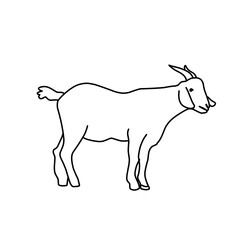 Outline draw goat