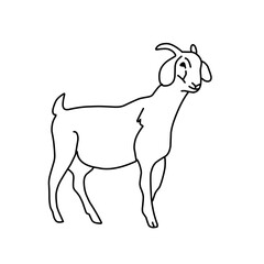 Outline draw goat