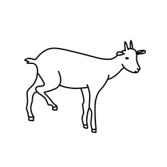 Outline draw goat