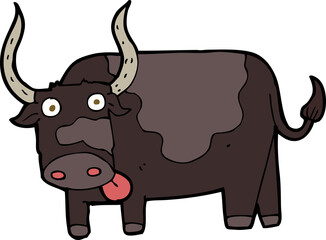 cartoon bull