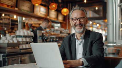 Fototapeta premium Man, business and entrepreneurship for success. Supporting men in business as entrepreneurs, fostering growth and innovation. Empower male entrepreneurs for business success.
