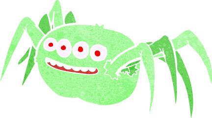 cartoon spooky spider