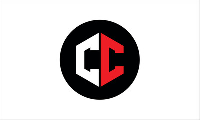 CC initial letter polygon icon gaming logo design vector template. batman logo, sports logo, monogram, falcon, war game, symbol, playing logo, abstract, fighting, typography, icon, minimal, premier 