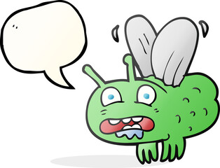 speech bubble cartoon fly