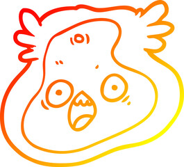 Obraz premium warm gradient line drawing cartoon germ
